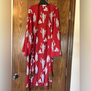 Red Cactus cardigan